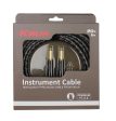 WB-201 BFG-20 BT Kirlin 20 Foot Premium Plus Woven Instrument   Guitar Cable - Woven Charcoal Gray on Sale