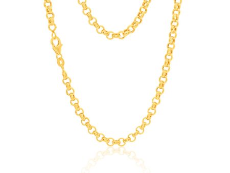 9ct Enticing Yellow Gold Silver Filled Belcher Chain Online now