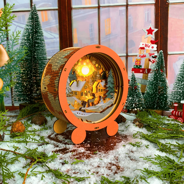 Warm Christmas - 3D Puzzle Night Lamp Hot on Sale