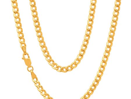 9ct Yellow Gold Copper Filled Curb 100 gauge Chain in 45cm Discount