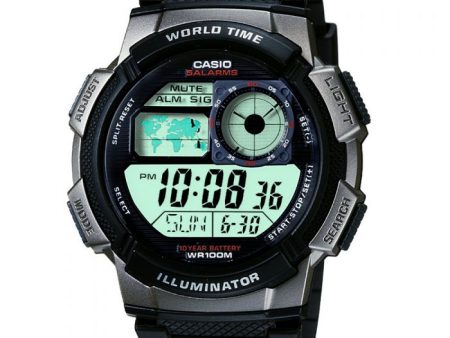 Casio AE1000W-1B World Time Watch Hot on Sale