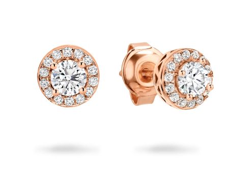 Georgini Petite Rose Gold Plated Cubic Zirconia Halo Stud Earrings For Discount