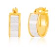 9ct Yellow Gold Silver Filled 10mm Baguette Stardust Hoop Earrings For Discount