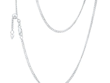 9ct White Gold Silver Filled Curb Chain Fashion