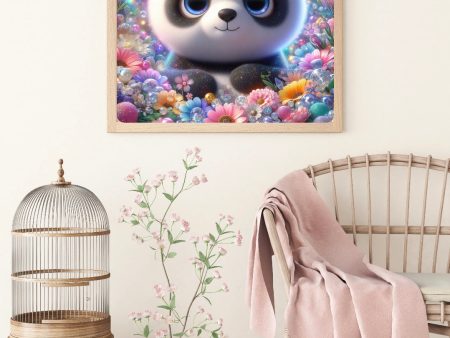 Diamond Painting Bild  Panda Bao  von AI-Artist Lexxy.Ai 50x50cm (inkl. Fairy Dust) Online now