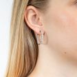 1 2 Carat Diamond Hoop Earrings in Sterling Silver Hot on Sale