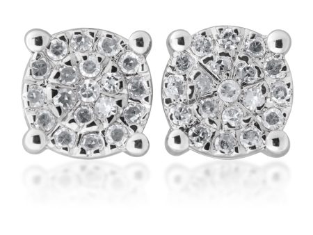 2 Carat Look  Diamond Stud Earrings 0.20 Carat with Brilliant Cut Diamonds Online Hot Sale