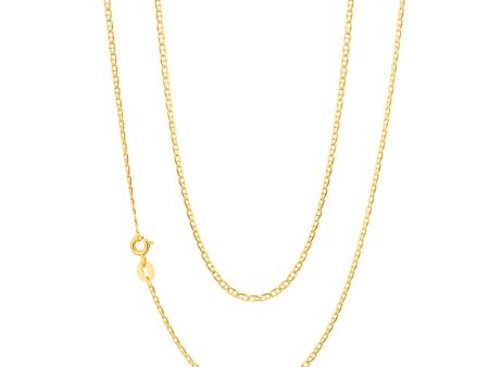 9ct Yellow Gold Silver Filled Anchor Link 50cm Chain 40 Gauge For Sale