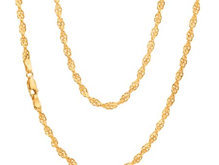 9ct AlluringYellow Gold Copper Filled Singapore Chain Online Sale