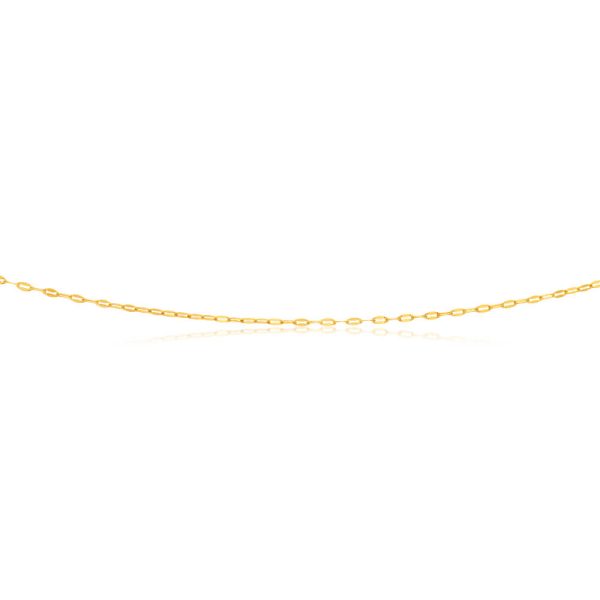 9ct Yellow Gold Silver Filled Coffee Grain Fancy 45cm Chain Sale