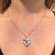 Sterling Silver 1 2 Carat Heart Diamond Pendant on 45cm Chain Cheap