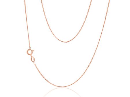 50cm Sterling Silver and Rose Gold Plate Curb Link Chain For Discount