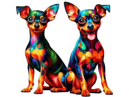 Twin Miniature Pinscher Dog - Jigsaw Puzzle Online Sale