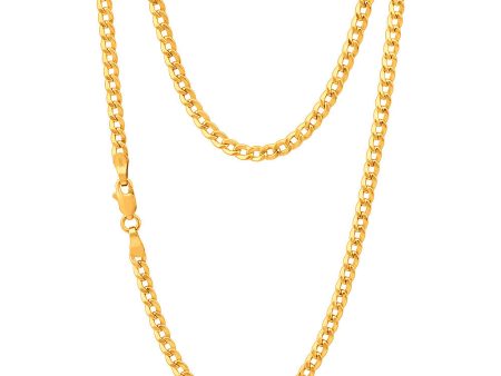 9ct Elegant Yellow Gold Copper Filled Curb 45cm Chain Online now