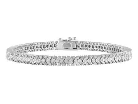 1 Carat Diamond Tennis Bracelet with 167 Diamonds 18cm in Sterling Silver Cheap