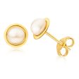 9ct Yellow Gold 4mm Freshwater Pearl Stud Earrings Online