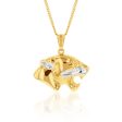 9ct Yellow And White Gold Double Sided Tiger Pendant Online Hot Sale