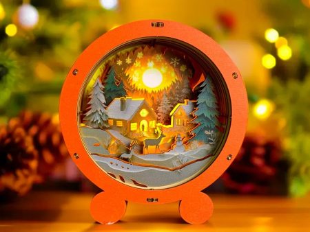 Warm Christmas - 3D Puzzle Night Lamp Hot on Sale