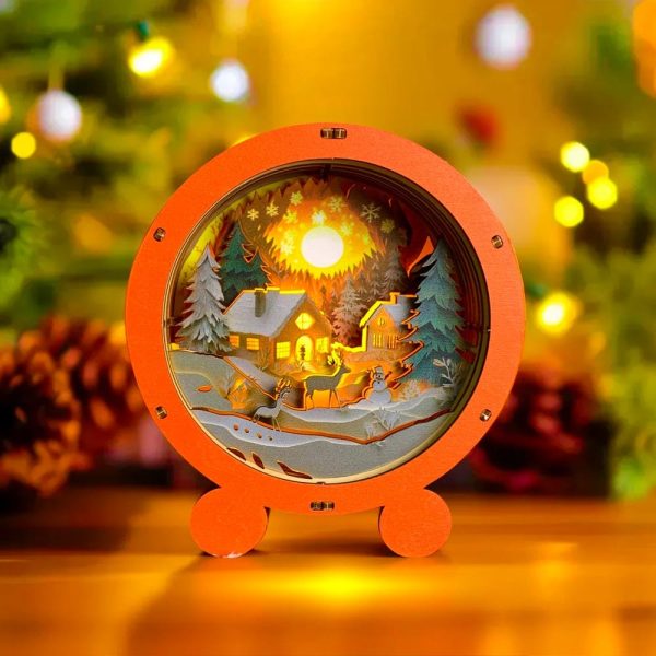 Warm Christmas - 3D Puzzle Night Lamp Hot on Sale