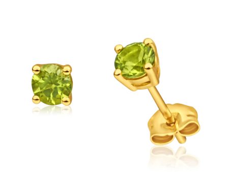 9ct Yellow Gold Peridot Stud Earrings Online