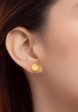 TOMEI Lusso Italia Lasered Cutting Ball Earrings, Yellow Gold 916 Cheap