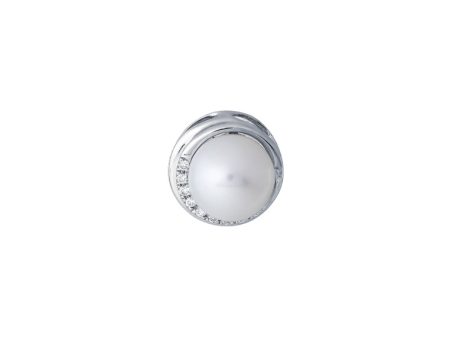 TOMEI Pearl Pendant, White Gold 375 Fashion