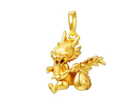 TOMEI Rich Dragon Pendant, Yellow Gold 916 Discount