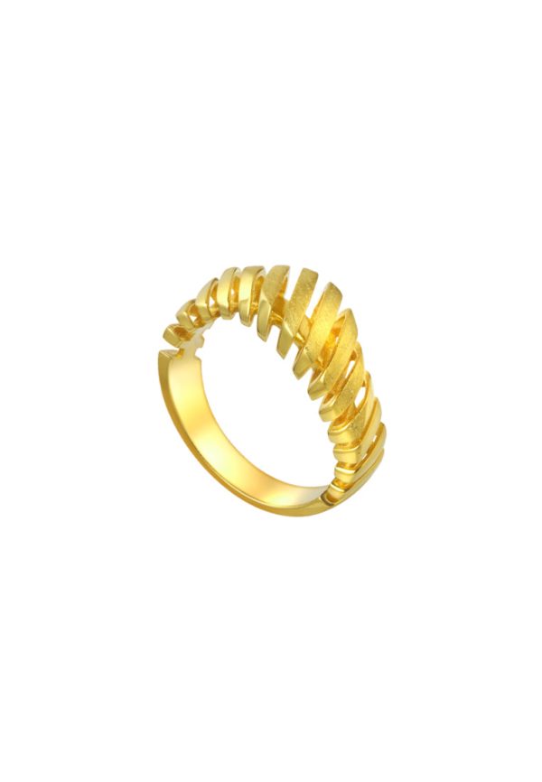 TOMEI Sri Puteri Collection Dominoes Ring, Yellow Gold 916 Online Hot Sale