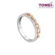 TOMEI Love Joins Us Together Diamond Ring, White+Rose Gold 585 For Sale