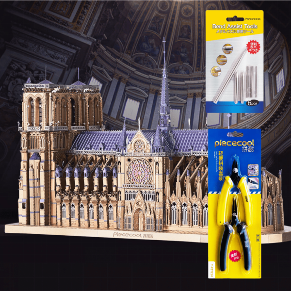 Notre Dame De Paris Church 3D Metal Puzzle For Sale