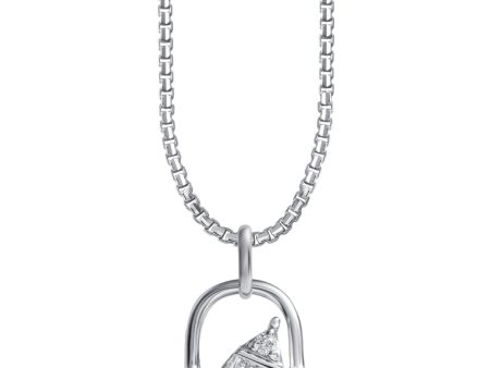 TOMEI Opulent Ovals Collection Diamond Pendant Set, White Gold 585 Hot on Sale