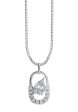 TOMEI Opulent Ovals Collection Diamond Pendant Set, White Gold 585 Hot on Sale