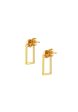 TOMEI Lusso Italia Rectangular Hoop Earrings, Yellow Gold 916 Sale