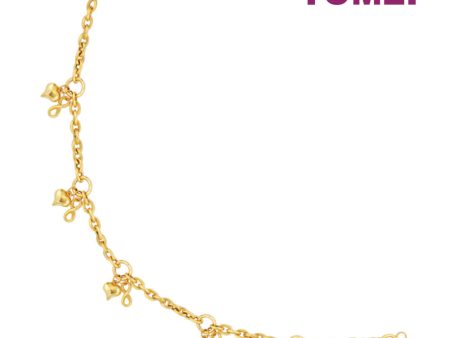 TOMEI Lusso Italia Infinite Love Anklet, Yellow Gold 916 Hot on Sale