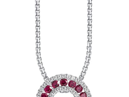 TOMEI Vibrant Ruby Pendant, White Gold 750 Hot on Sale