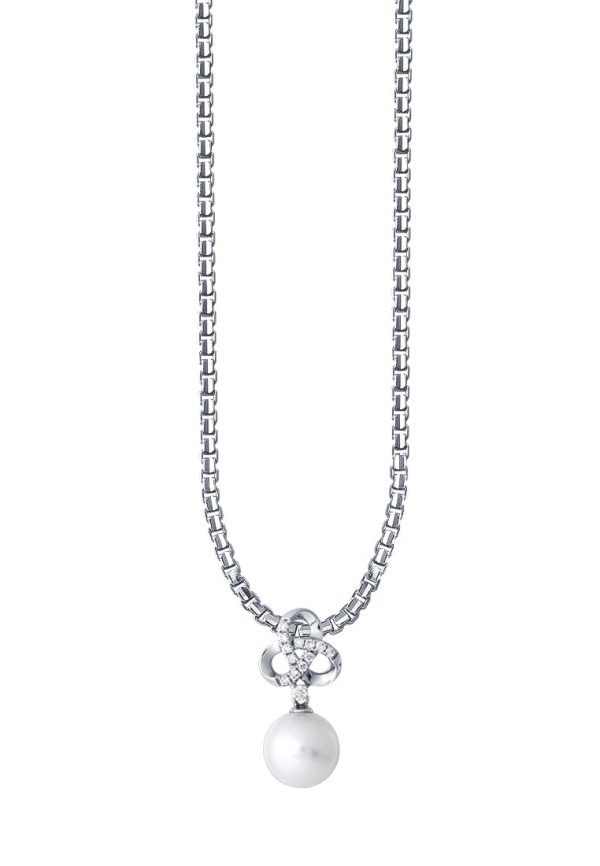 TOMEI Pearl Pendant, White Gold 375 Online