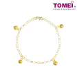 TOMEI Jingling & Blessing Quadruple Treasures Baby Anklet, Yellow Gold 916 (22K) Sale