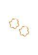 TOMEI Lusso Italia Minimalist Wavy Hoop Earrings, Yellow Gold 916 For Discount