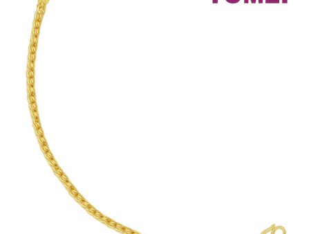 TOMEI Round Cable Bracelet, Yellow Gold 999 Hot on Sale