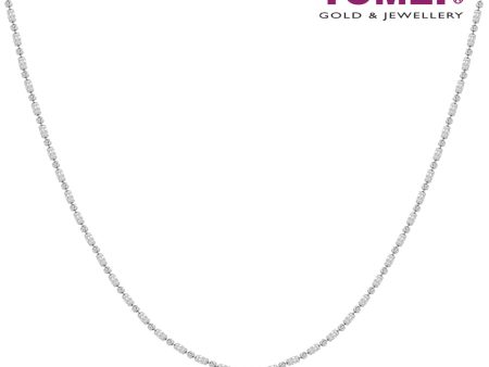 Tomei Sparkling Necklace, Unisex White Gold 585 For Sale