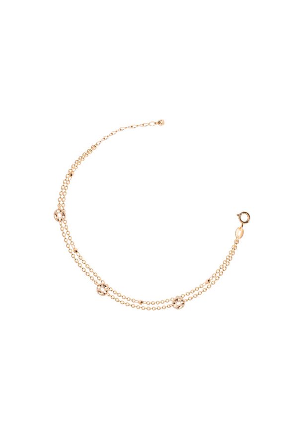 TOMEI Rouge Collection Double Happiness Bracelet, Rose Gold 750 Fashion