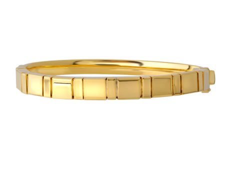 TOMEI Lusso Italia Minimalist Geometric Bangle, Yellow Gold 916 Online