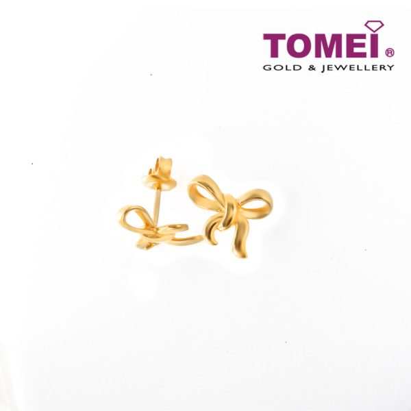 TOMEI Sweet Petite Earrings, Yellow Gold 916 (9Q-YG1193E-1C) (2.27G) Sale