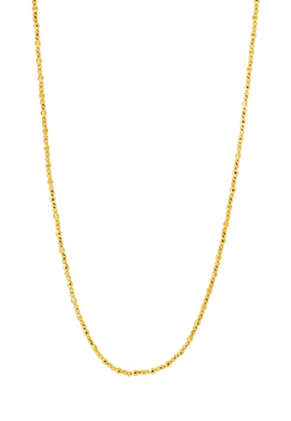 TOMEI Lusso Italia, Balls and Cylindrical Beads Necklace, Yellow Gold 916 Hot on Sale