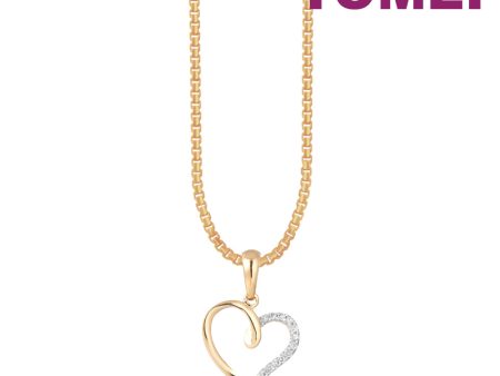 TOMEI Signature Love Pendant, Diamond Yellow Gold 750 Fashion