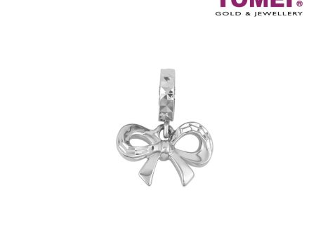 TOMEI Ribbon with Joyful Vibes Charm, White Gold 585 (P5528) Discount