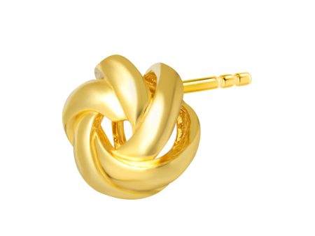 TOMEI Petally Knot Earrings, Yellow Gold 916 Cheap