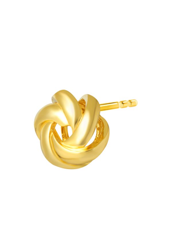 TOMEI Petally Knot Earrings, Yellow Gold 916 Cheap