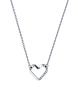 TOMEI Wave-Inspired Heart Shaped Necklace, White Gold 585 For Discount