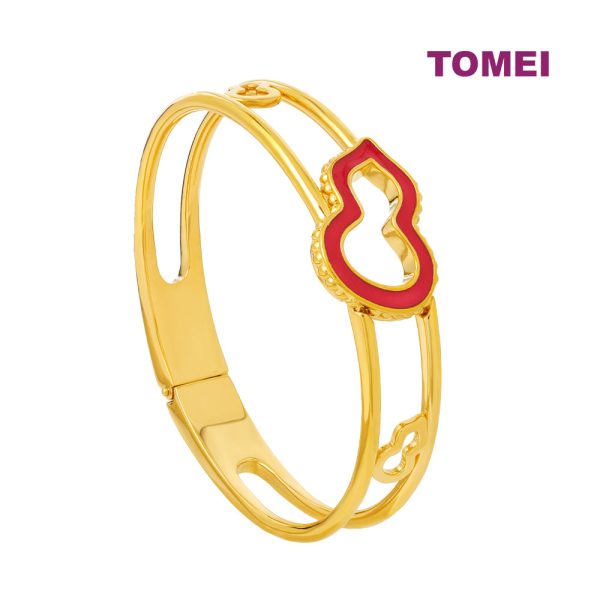 TOMEI Red Hulu Bangle 5D, Yellow Gold 999 Cheap